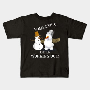Snowmen Gifts, Funny Snowman Shirt, Workout Snowmen Fun Saying Christmas Gift Kids T-Shirt